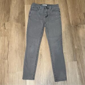 Madewell 9th High-Rise Skinny Gray Wash Jeans Size 26